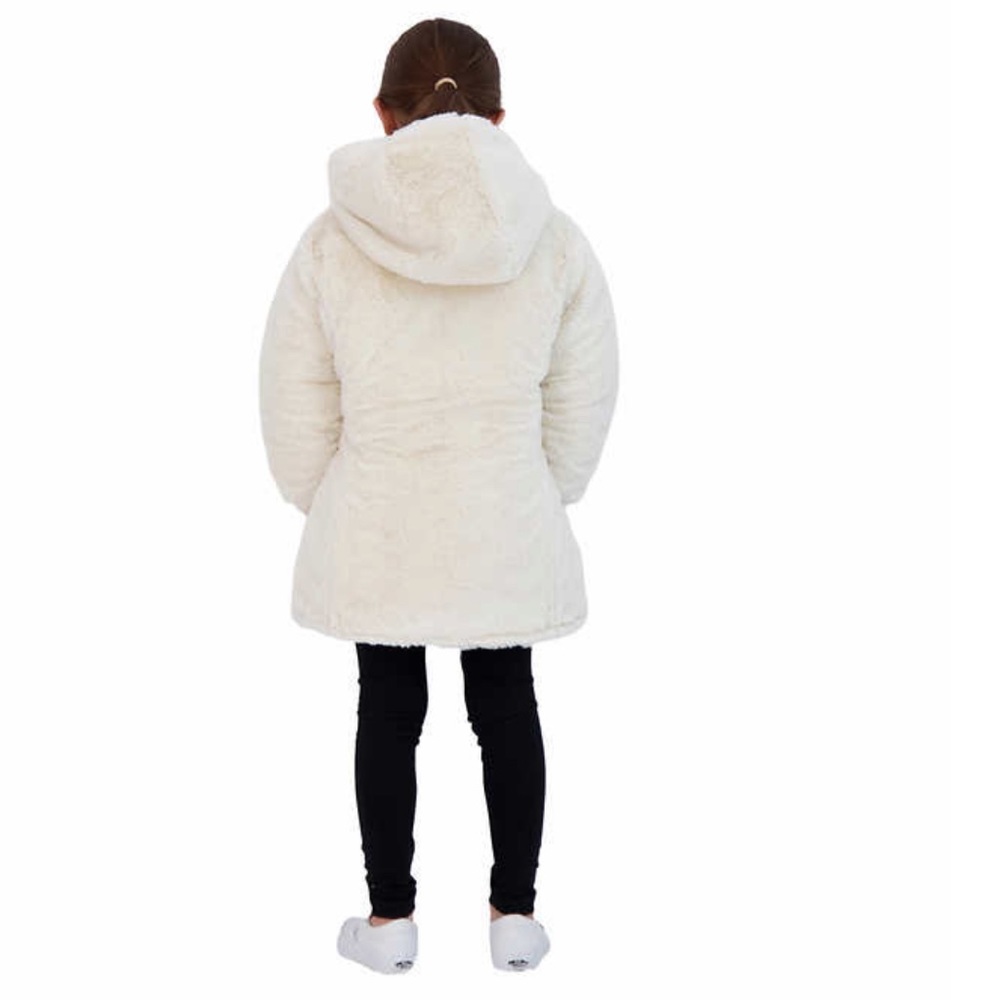 Steve Madden Youth Girls Reversible Parka ~ PINK - Picture 4 of 8